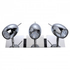 Spot chromé techno 3 ampoules 16 cm