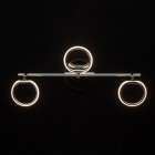 Spot chromé techno 3 ampoules 21 cm