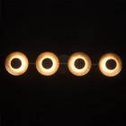 Spot doré techno 4 ampoules 11 cm