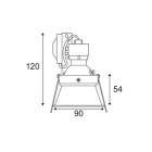 Spot encastrable rond fixe gu10 blanc mat