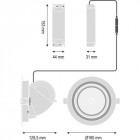 Spot encastré led dn 170 vario 35 w 3000k 3350 lm