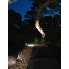 Spot esparta orientable, aluminium et verre, gris