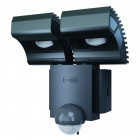 Spot led ext noxlite 2x8 watt finition grise - couleur - blanc chaud 3000°k, détecteur - oui