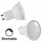 Lot de 2 spots led GU10 6 watt dimmable (eq. 50 watt) - blanc chaud 2700°K - Couleur eclairage - Blanc chaud 2700°K