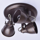 Spot marron techno 3 ampoules 19 cm