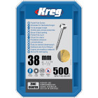 Vis à trous de poche Kreg Revêtu de Zinc Pan-Head, Filetage fin - KREG - SPS-F150-500-INT