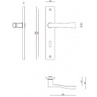 Ensemble flex vachette entr.195 mm chrome satin clé l - 206416