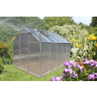 Serre jardin structure aluminium panneaux polycarbonate 4 mm 6,03 m2, habsr1931j
