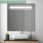 Miroir éclairage led de salle de bain stam avec interrupteur tactile - 80x80cm