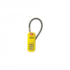 Stanley - Cadenas De Bagage - Zinc - 20 Mm - 3 Chiffres - Avec Câble - Jaune