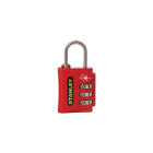 Stanley - Cadenas De Bagage - Zinc - 30 Mm - 3 Chiffres - Rouge
