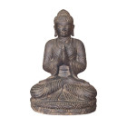 Statue bouddha assis salutation 45 cm - gris anthracite  45 cm - gris anthracite