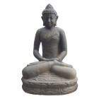 Statue jardin bouddha lotus méditation 60 cm - gris anthracite  60 cm - gris anthracite