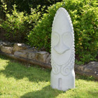 Statue de jardin TIKI TOA 75 cm - blanc