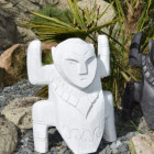 Statue de jardin totem 40 cm - blanc