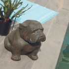 Statue jardin bulldog 45 cm - gris anthracite  45 cm - gris anthracite