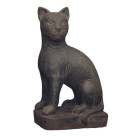 Statue jardin chat assis 45 cm - gris anthracite  45 cm - gris anthracite