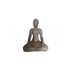Statue jardin femme yoga - gris
