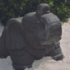 Statuette jardin éléphant sacré 30 cm - gris anthracite  30 cm - gris anthracite