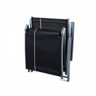 Transat réglable jawa chill noir pliable qualité supérieure aluminium