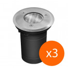 Support de spot sol GU10 extérieur encastrable - Forme - Rond