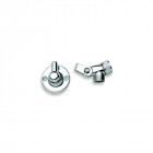 Support mural fixe en métal chromé en 2 pièces pour douchette et flexible de douche Support complet