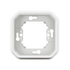 Support plaque encastré 1 poste plexo blanc (069692l)