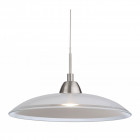 Suspension 1 ampoule nassau, acier brossé et verre