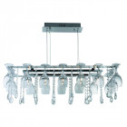 Suspension 10 ampoules vino en chrome, verre et cristal