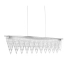 Suspension 105 cm drape, en chrome et acrylique Suspension 105 cm drape, en chrome et acrylique