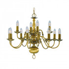 Suspension 12 ampoules flemish, en laiton antique