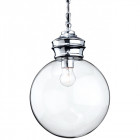 Suspension 20 cm omar, chrome et verre Suspension 20 cm omar, chrome et verre