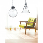 Suspension 20 cm omar, chrome et verre