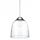 Suspension 21 cm bordeaux, verre clair