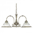 Suspension 3 ampoules  american diner, en laiton antique et verre Suspension 3 ampoules  american diner, en laiton antique et verre