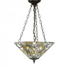 Suspension 3 ampoules dauphine, verre et métal Suspension 3 ampoules dauphine, verre et métal