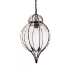 Suspension 30 cm pascal, chrome et verre