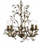 Suspension 5 ampoules almandite, en or brun et cristal