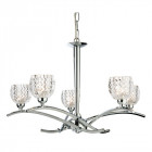 Suspension 5 ampoules maple, chrome et verre