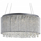 Suspension 8 ampoules beatrix, en chrome et cristal Suspension 8 ampoules beatrix, en chrome et cristal