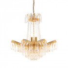 Suspension adagio, or et verre, 9 ampoules