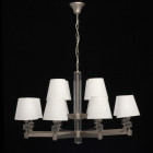 Suspension argentée neoclassic 12 ampoules 101 cm