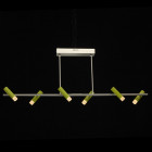 Suspension argentée techno 6 ampoules 44 cm