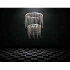 Suspension argentéeée crystal   153 cm