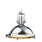 Suspension bali, chrome et verre
