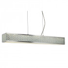 Suspension baltimore, rectangle, chrome et acrylique