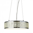 Suspension baltimore, rond, chrome et acrylique