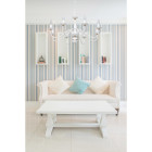 Suspension blanche classic 8 ampoules 75 cm