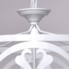 Suspension blanche country 5 ampoules 130 cm