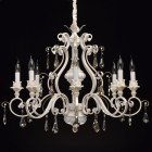Suspension blanche country 8 ampoules 272 cm